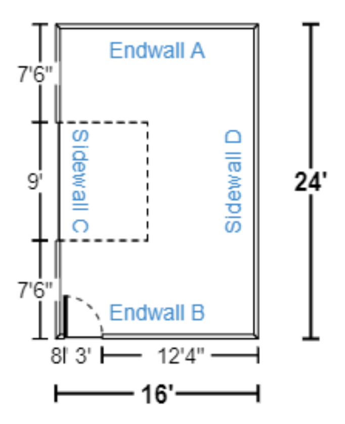 Floor plan for the smaller multipurpose building